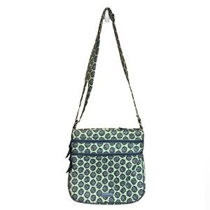 Vera Bradley Mint Green with Gray Flowers Nomadic Florals Crossbody Purse